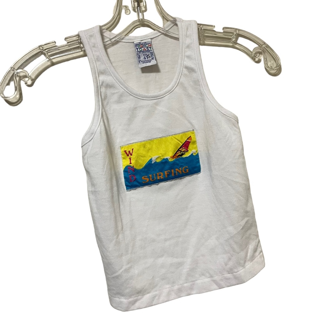 Vintage French Toast By Lollytogs Wind Surfing Patch Single Stitch Tank
